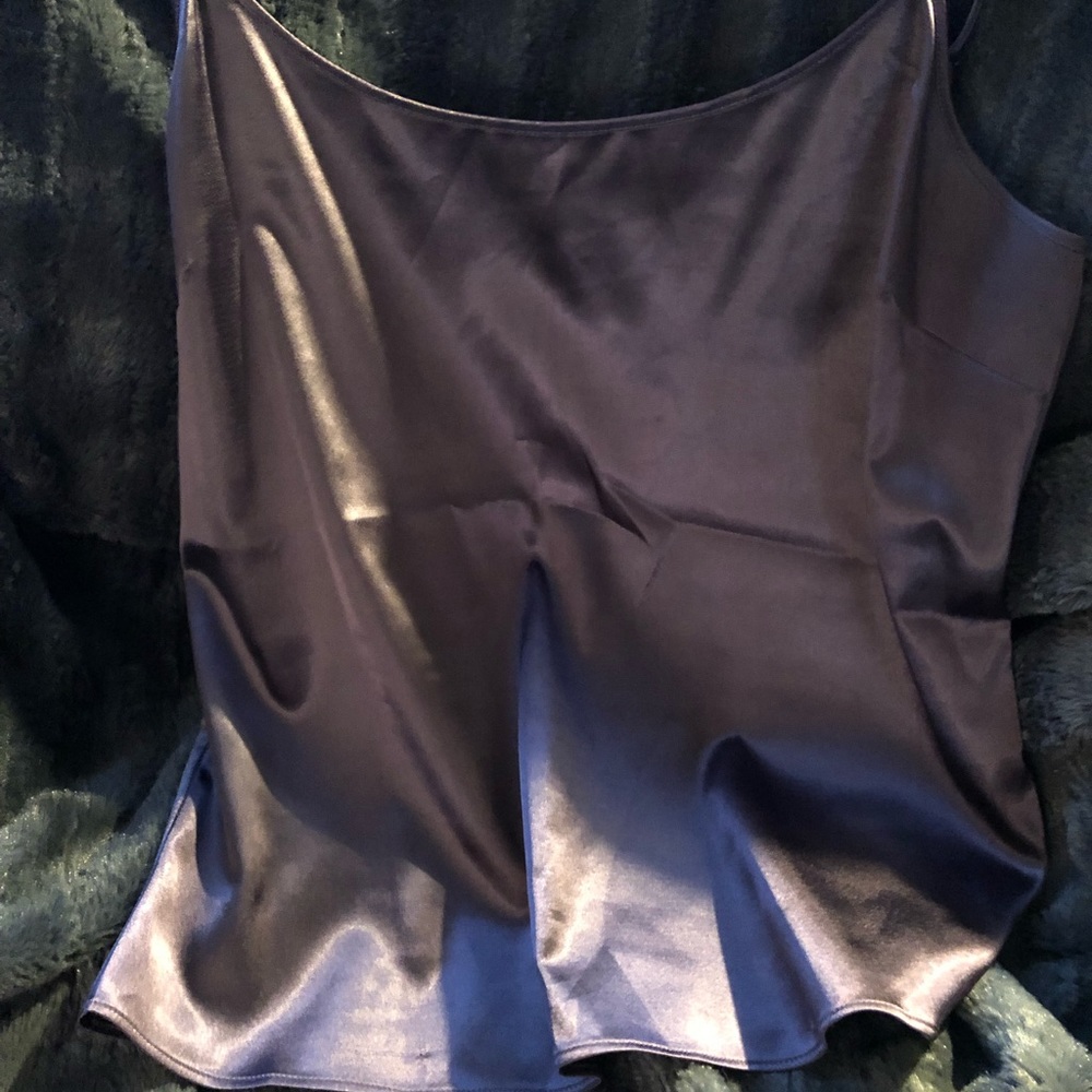T tahari silky eggplant teddy/slip
